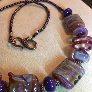 Handmade Glass Bead Necklace